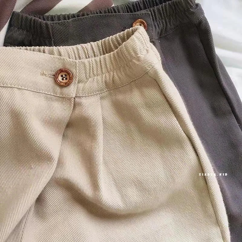 2025 Spring New Children Loose Trousers Fashion Infant Girls Solid Casual Pants Toddler Boys Versatile Harem Pants Kids Clothes