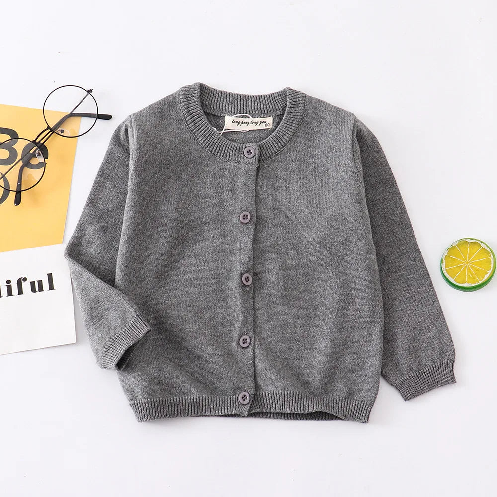 100Cotton Girls Knitting Cardigans Kids Sweater Toddler 1 to 2 3 4 5 6 7 8 9 Years Pink Blue Cute Spring Autumn Children Clothes