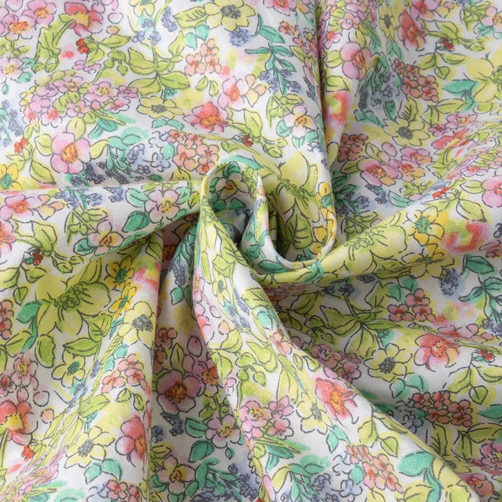 Floral Summer Dress for 1 2 3 4 5 6 Years Girls Smocking Design with Flying Sleeve Baby Toddler Daily Cute Clothes