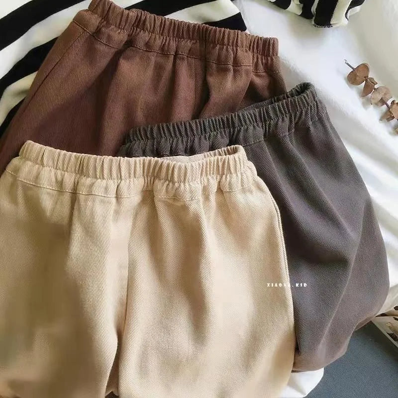 2025 Spring New Children Loose Trousers Fashion Infant Girls Solid Casual Pants Toddler Boys Versatile Harem Pants Kids Clothes