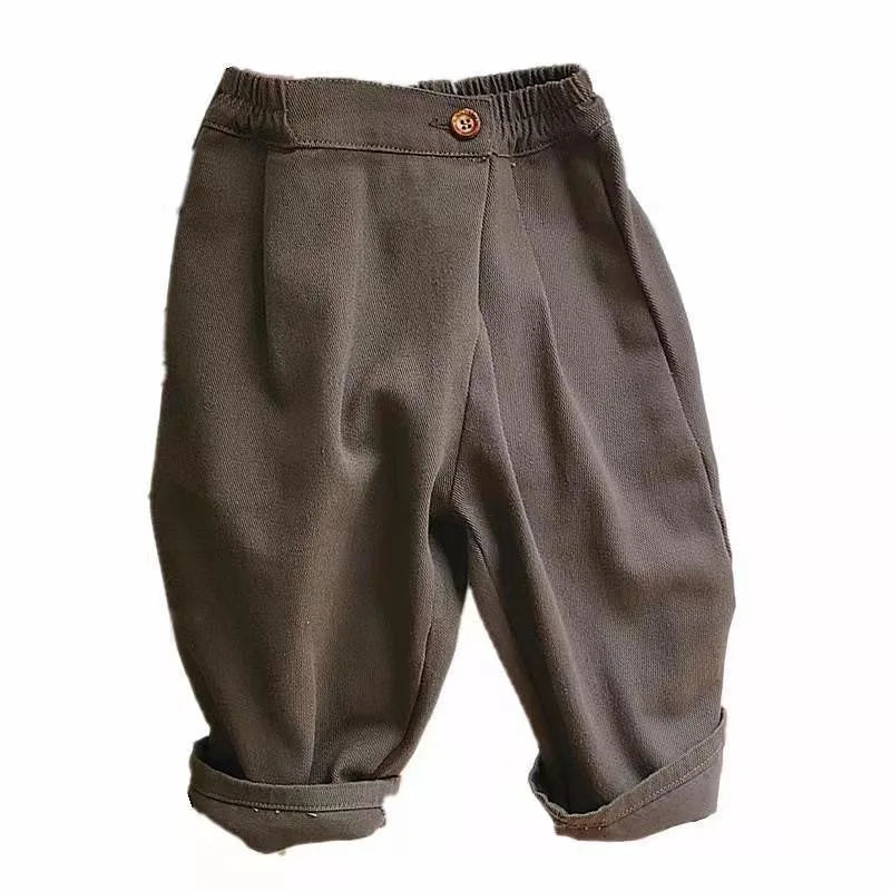 2025 Spring New Children Loose Trousers Fashion Infant Girls Solid Casual Pants Toddler Boys Versatile Harem Pants Kids Clothes