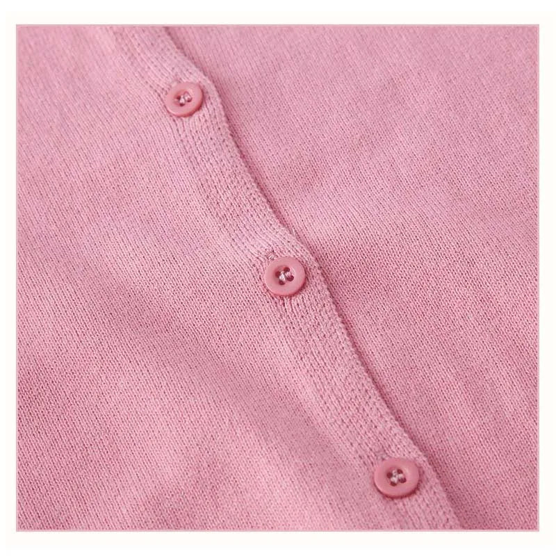 100Cotton Girls Knitting Cardigans Kids Sweater Toddler 1 to 2 3 4 5 6 7 8 9 Years Pink Blue Cute Spring Autumn Children Clothes