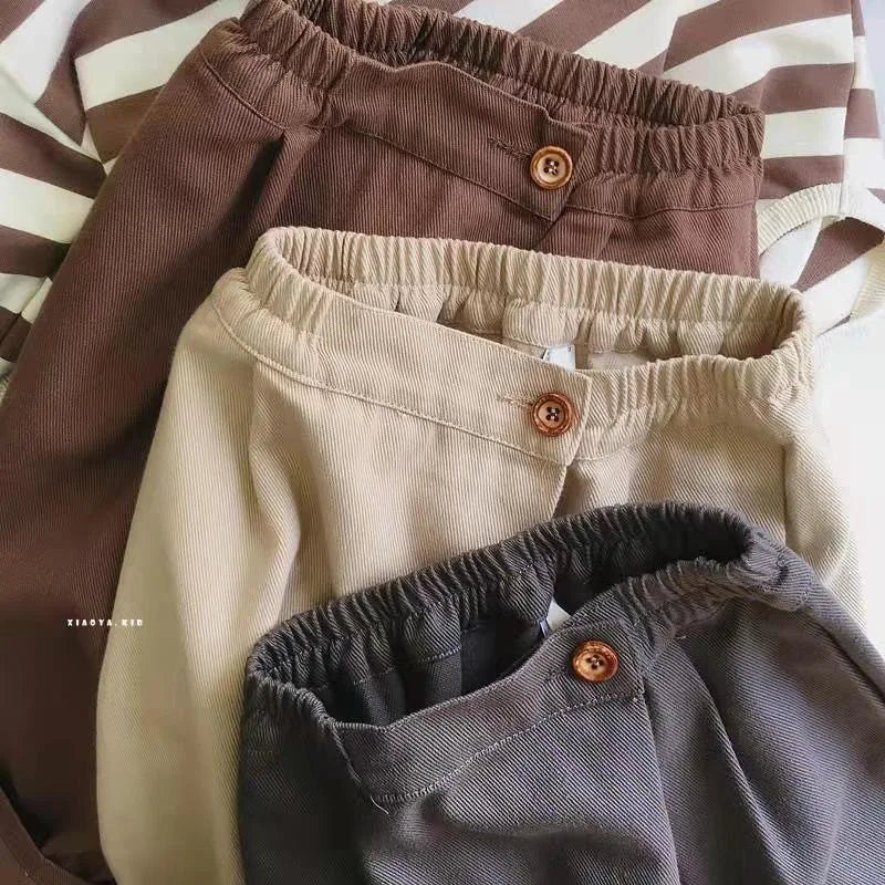 2025 Spring New Children Loose Trousers Fashion Infant Girls Solid Casual Pants Toddler Boys Versatile Harem Pants Kids Clothes