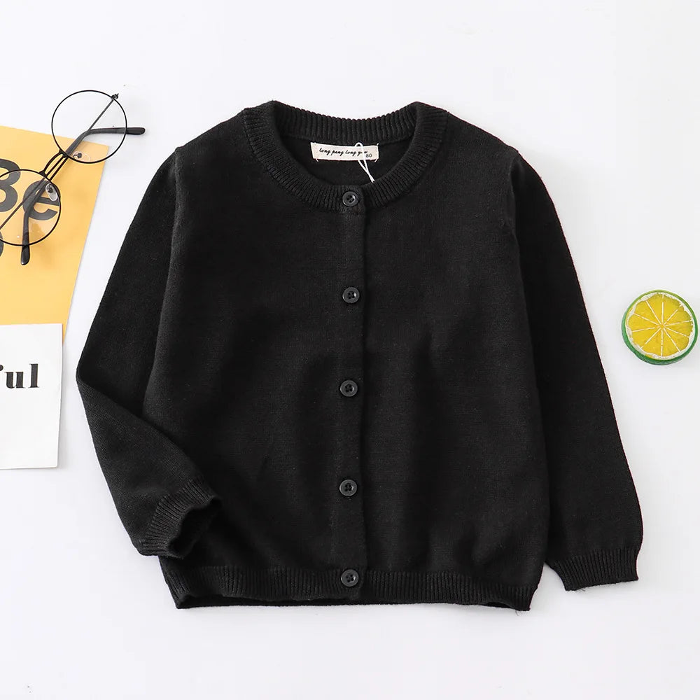 100Cotton Girls Knitting Cardigans Kids Sweater Toddler 1 to 2 3 4 5 6 7 8 9 Years Pink Blue Cute Spring Autumn Children Clothes