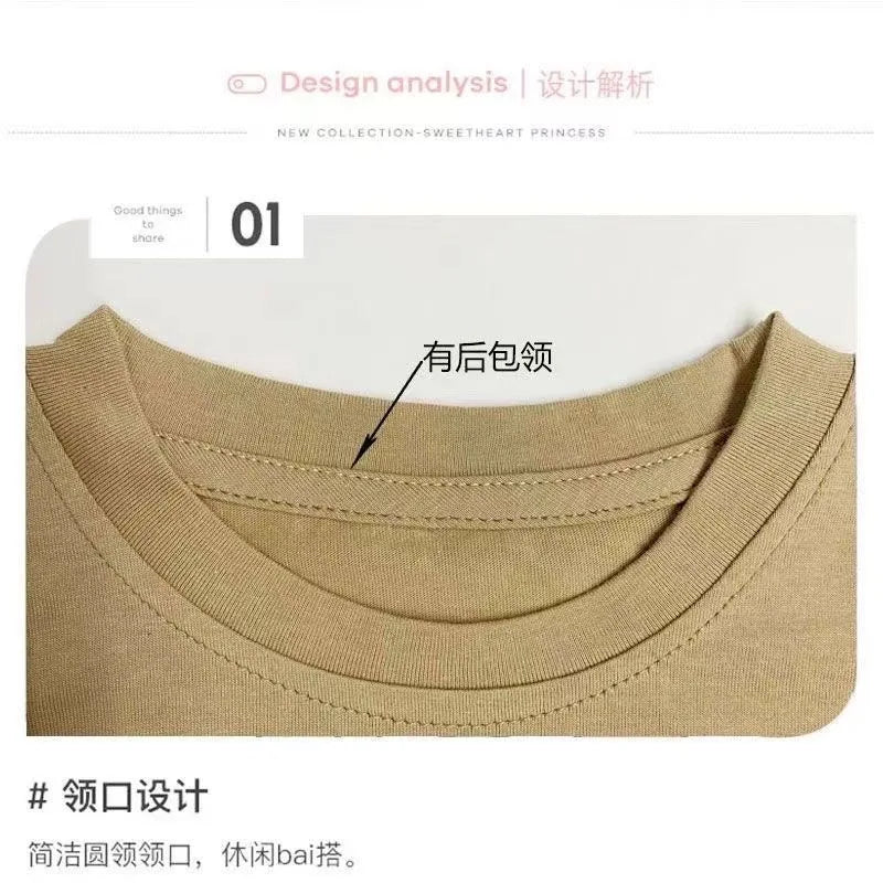 Kids Boy Space Pattern T Shirt Children Short-Sleeved Trendy Tees Clothes Baby Summer Popular Crewneck Loose T-Shirts Tops 1-7T