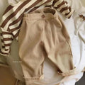 2025 Spring New Children Loose Trousers Fashion Infant Girls Solid Casual Pants Toddler Boys Versatile Harem Pants Kids Clothes