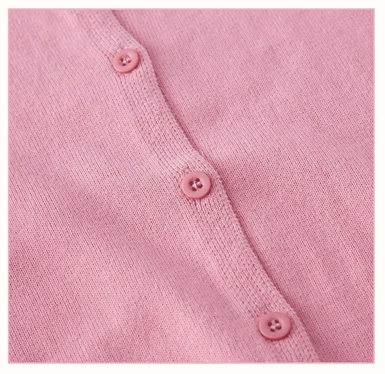 100Cotton Girls Knitting Cardigans Kids Sweater Toddler 1 to 2 3 4 5 6 7 8 9 Years Pink Blue Cute Spring Autumn Children Clothes