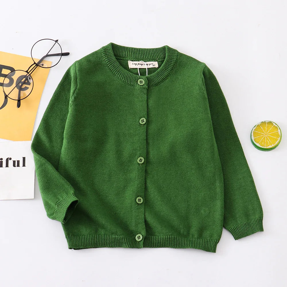 100Cotton Girls Knitting Cardigans Kids Sweater Toddler 1 to 2 3 4 5 6 7 8 9 Years Pink Blue Cute Spring Autumn Children Clothes