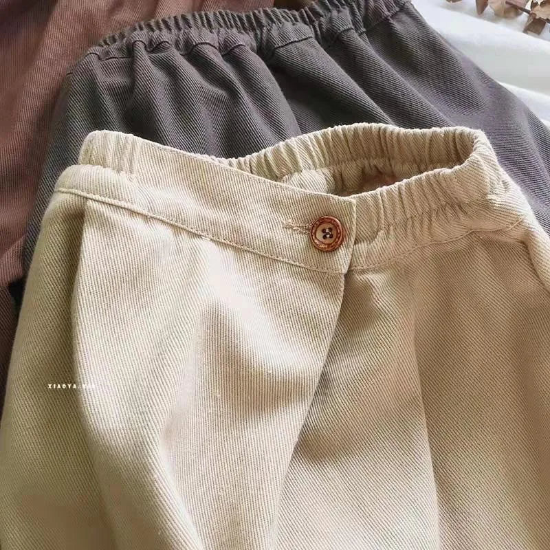 2025 Spring New Children Loose Trousers Fashion Infant Girls Solid Casual Pants Toddler Boys Versatile Harem Pants Kids Clothes